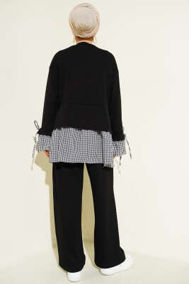 Pötikare Garnili Loyşa Tunik İkili Takım Siyah - İkili Takım