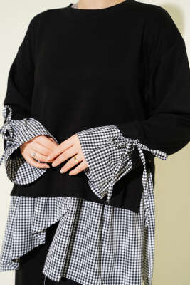 Pötikare Garnili Loyşa Tunik İkili Takım Siyah - İkili Takım