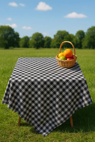 Pötikare Piknik Örtüsü Gri - Masa Örtüsü