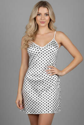 Puantiyeli Askılı Gecelik Desen - Fantezi İç Giyim