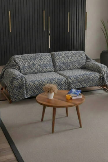 Püskül Detaylı Koltuk Örtüsü Asorti 1 - Koltuk Örtüsü