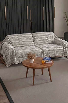 Püskül Detaylı Koltuk Örtüsü Asorti 2 - HOBBY HOME