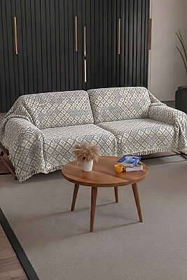 Püskül Detaylı Koltuk Örtüsü Asorti 4 - HOBBY HOME