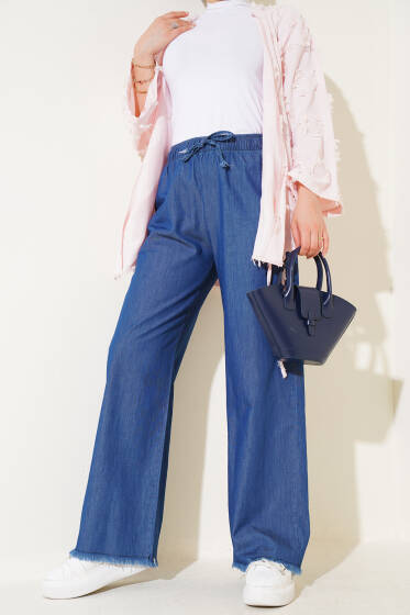 Püskül Detaylı Pantolon Kot - Pantolon