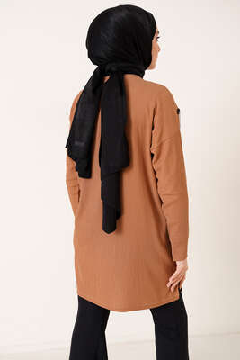 Püskül Zincir Süslemeli Camel - Tunik