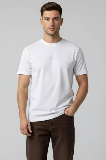 Quıet Dreams Baskılı T-shirt Beyaz - Erkek T-shirt