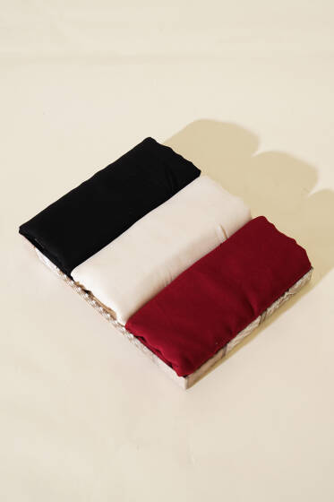 Rami Naturel 3'lü Şal Seti Asorti 1 - Düz Şal Seti