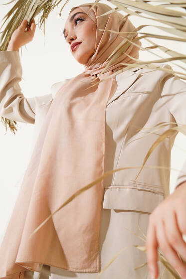 Rami Naturel Şal Latte -158 - Başörtüsü