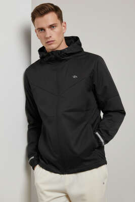 Reflektör Baskılı Erkek Eşofman Üst Siyah - DYNAMO