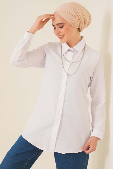 Regular Basic Gömlek Beyaz - Gömlek