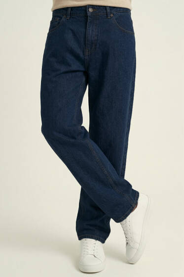 Regular Fit Cepli Erkek Kot Pantolon Lacivert - Erkek Pantolon