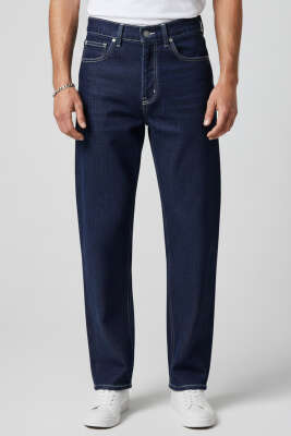 Regular Fit Erkek Kot Pantolon Lacivert - GİESTO