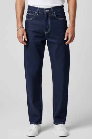 Regular Fit Erkek Kot Pantolon Lacivert - Erkek Jean