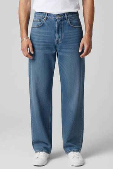 Regular Fit Erkek Kot Pantolon Mavi - Erkek Pantolon