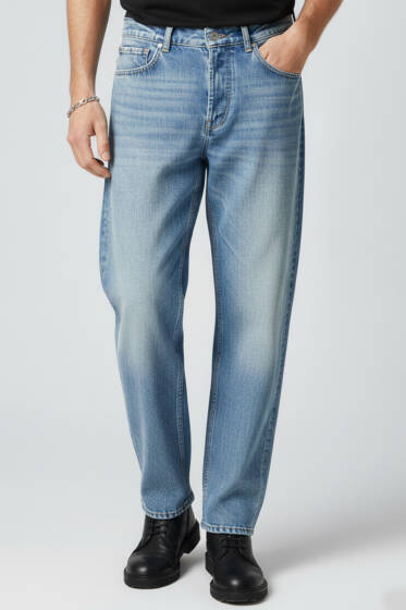 Regular Fit Erkek Kot Pantolon Turkuaz - Erkek Pantolon