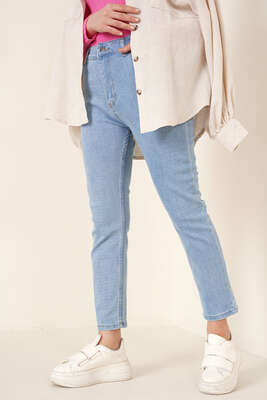 Regular Fit Likralı Pantolon Açık Mavi - 300-500 TL Ürünler