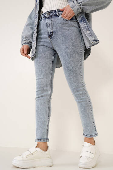 Regular Fit Likralı Pantolon Kar Açık - Pantolon