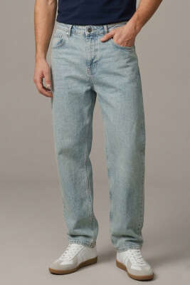 Relax Fit Cepli Erkek Kot Pantolon Kar Orta - DEEP BROWN