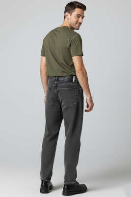 Relax Fit Erkek Kot Pantolon Siyah - Erkek Pantolon