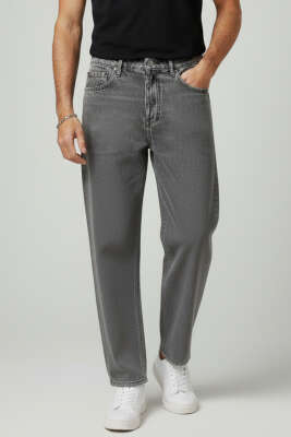 Relax Fit Erkek Pantolon Gri - DEEP BROWN