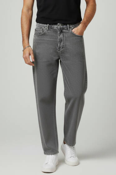 Relax Fit Erkek Pantolon Gri - Erkek Pantolon