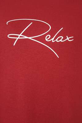 Relax Nakışlı Burgonya Tunik - Tunik