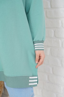 Relax Nakışlı Çağla Yeşili Tunik - Tunik