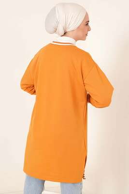 Relax Nakışlı Hardal Tunik - Tunik