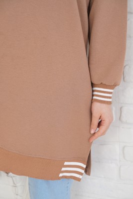 Relax Nakışlı Latte Tunik - Tunik
