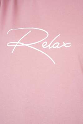 Relax Nakışlı Pudra Tunik - Tunik