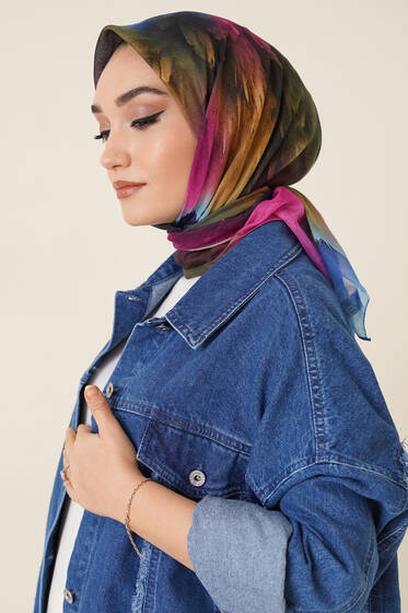 Renk Patlaması Eşarp Saks - Başörtüsü