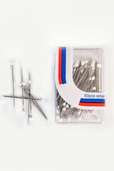 Renkli Başlı Beyaz Toplu İğne - İğne ve Klips