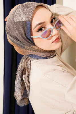 Renkli Flamu Cotton Eşarp Asorti 14 - Başörtüsü