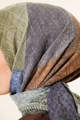 Renkli Flamu Cotton Eşarp Asorti 2 - Başörtüsü