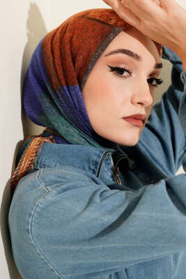 Renkli Flamu Cotton Eşarp Asorti 3 - Başörtüsü