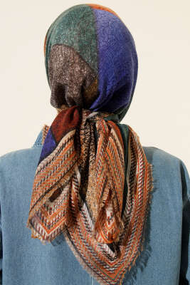 Renkli Flamu Cotton Eşarp Asorti 3 - Başörtüsü