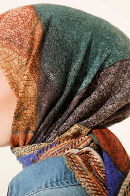 Renkli Flamu Cotton Eşarp Asorti 3 - Başörtüsü