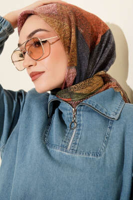 Renkli Flamu Cotton Eşarp Asorti 4 - Başörtüsü