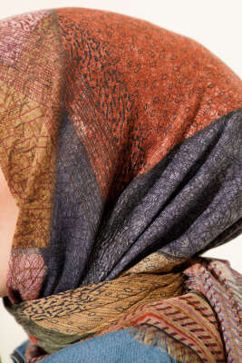 Renkli Flamu Cotton Eşarp Asorti 4 - Başörtüsü