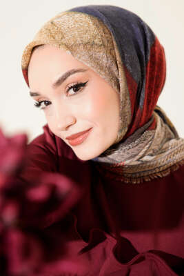 Renkli Flamu Cotton Eşarp Asorti 5 - Başörtüsü