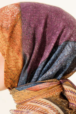 Renkli Flamu Cotton Eşarp Asorti 6 - Başörtüsü