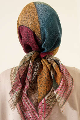 Renkli Flamu Cotton Eşarp Asorti 7 - Başörtüsü