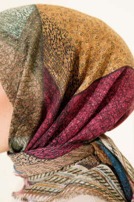 Renkli Flamu Cotton Eşarp Asorti 7 - Başörtüsü