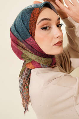 Renkli Flamu Cotton Eşarp Asorti 8 - SİNEM EŞARP