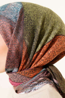 Renkli Flamu Cotton Eşarp Asorti 8 - Başörtüsü