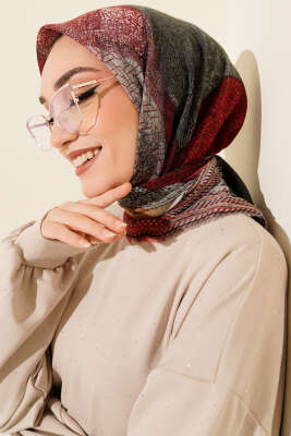 Renkli Flamu Cotton Eşarp Asorti 9 - Başörtüsü