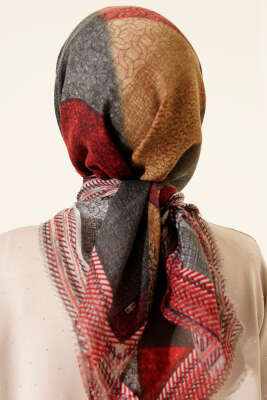 Renkli Flamu Cotton Eşarp Asorti 9 - Başörtüsü