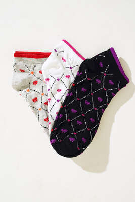 Renkli Seri Üçlü Patik Çorap Asorti 12 - Thumbnail