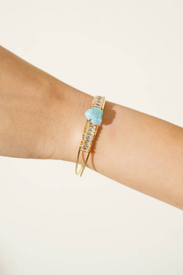 Renkli Taşlı Bileklik Bebe Mavi - Bileklik