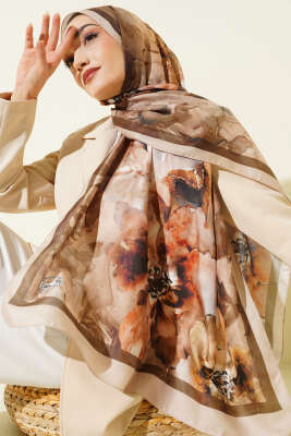 Retro Daisy Şal Bej - MODA KAPRİS